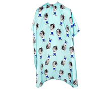 Load image into Gallery viewer, Suavecito Mascot Club Blue Barber Cape - Kid's