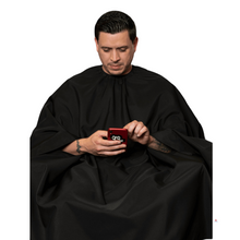 Load image into Gallery viewer, THE HANDS FREE BARBER CAPE - SOLID BLACK