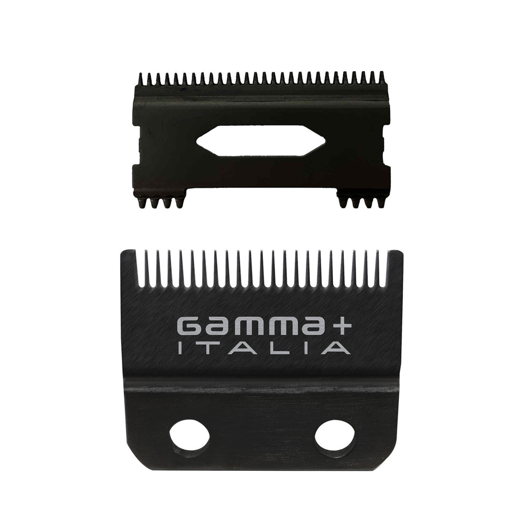 Gamma+ Double Black Diamond Carbon DLC Fixed Replacement Fade Blade w/ Shallow Tooth Cutter