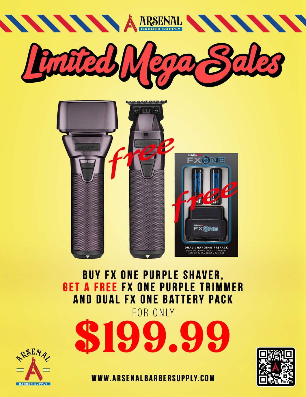 LIMITED MEGA SALE! Babyliss FxOne Shaver & Trimmer + Babyliss FxOne Dual Battery Pack