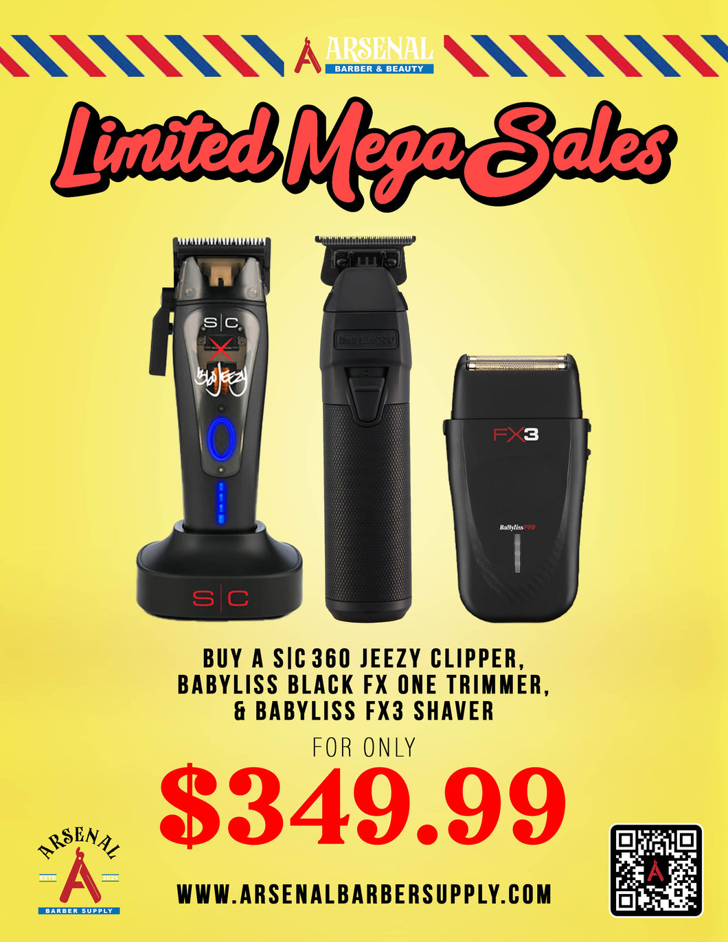 LIMITED MEGA SALE! Stylecraft 360 Jeezy Clipper + Babyliss FxOne Black Trimmer + Babyliss Fx3 Shaver