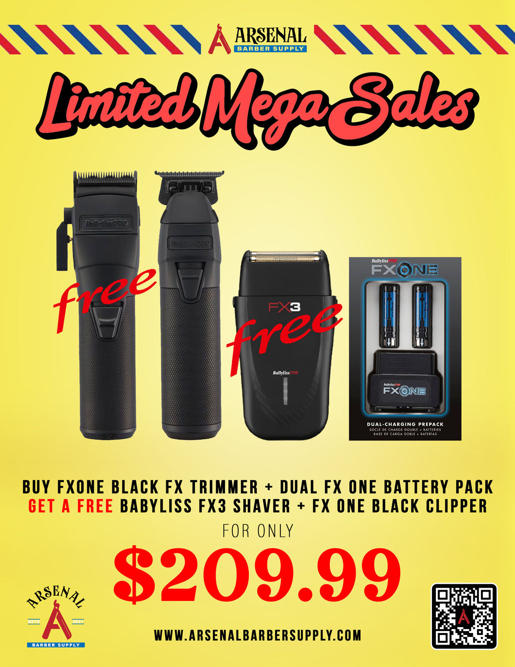 LIMITED MEGA SALE! Babyliss Black FxOne Clipper + Babyliss FxOne trimmer + Babyliss FxOne Dual Battery Set + Babyliss Fx3 Shaver
