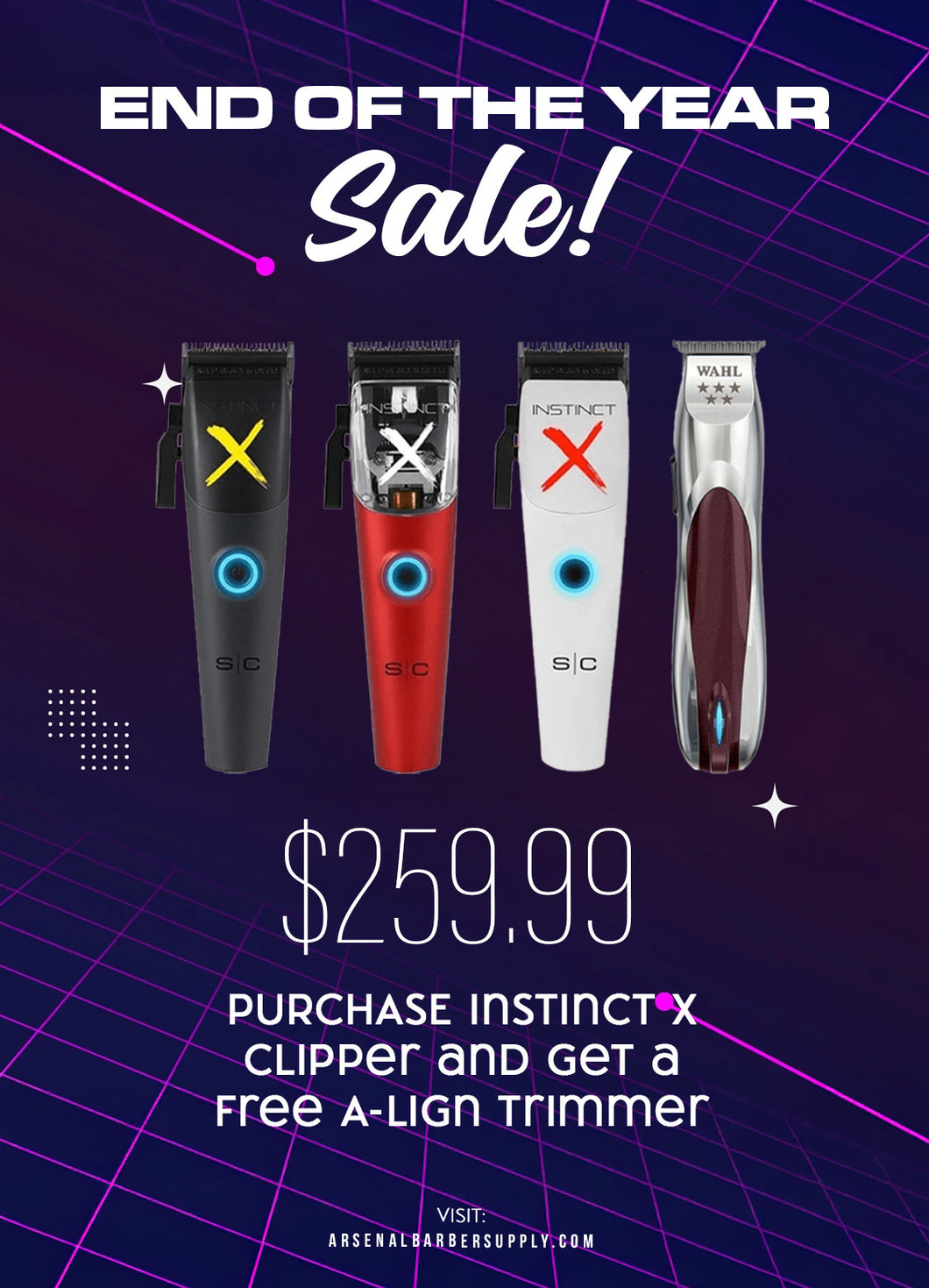 Instinct X Clipper w Free Wahl A-Lign Trimmer