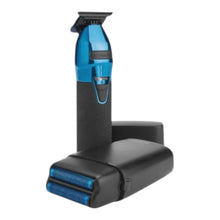 Load image into Gallery viewer, BaBylissPRO LimitedFX Black &amp; Blue Trimmer and Double Foil Shaver Set
