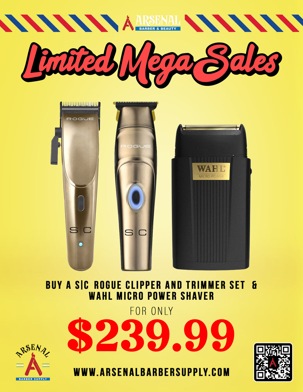 LIMITED MEGA SALE! Stylecraft Rogue Clipper+ Stylecraft Rogue Trimmer + Wahl Micro Power Shaver