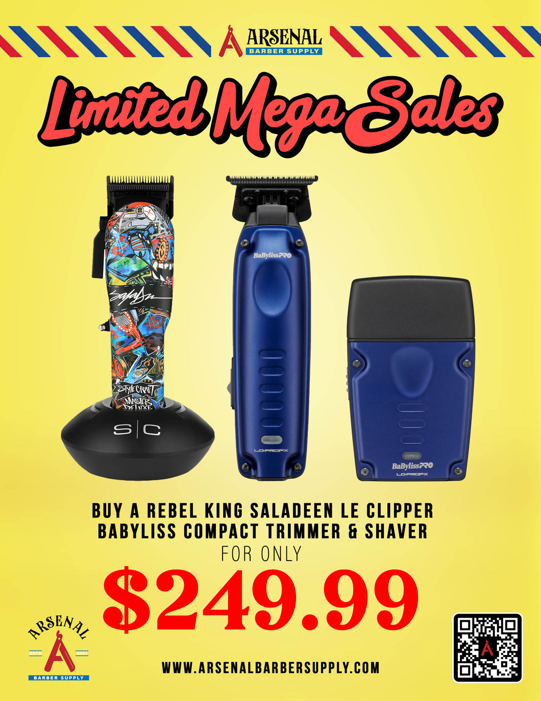 LIMITED MEGA SALE! Stylecraft Rebel Saladeen Clipper + Babyliss Compact Trimmer + Babyliss Compact Shaver