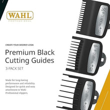 Load image into Gallery viewer, Wahl Premium Cutting Guide with Metal Secure Clip Combo Set #1/2, #1, #1 1/2

