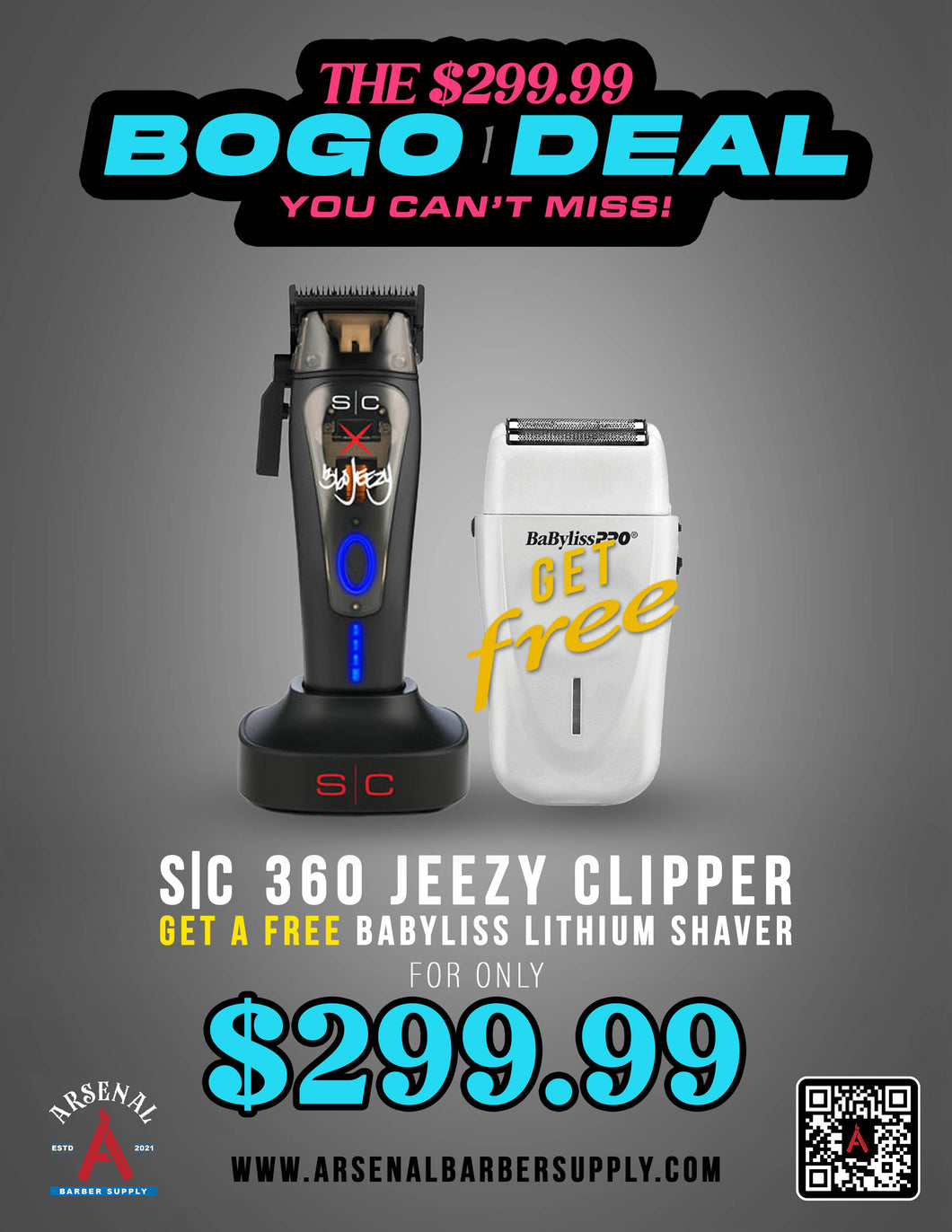 Bogo Deal! Buy SC 360 Jeezy Get Babyliss Lithium Fx Shaver Free