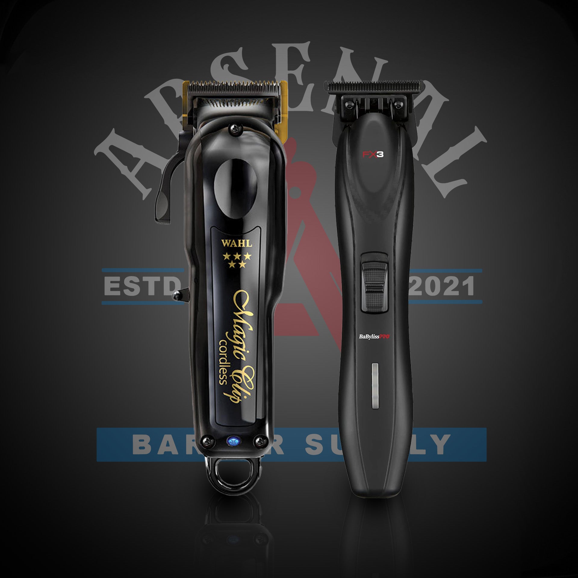 Wahl Black Magic Clip Cordless & Babyliss Fx3 Trimmer Arsenal Barber