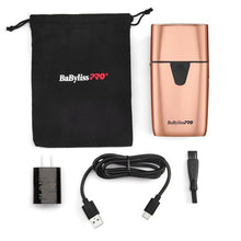 Load image into Gallery viewer, BaByliss Pro UVFOIL UV-Disinfecting Metal Double Foil Shaver RoseGold
