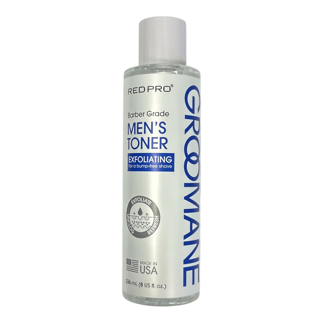 Red Pro Groomane Men’s Toner Exfoliating for a bump-free shave