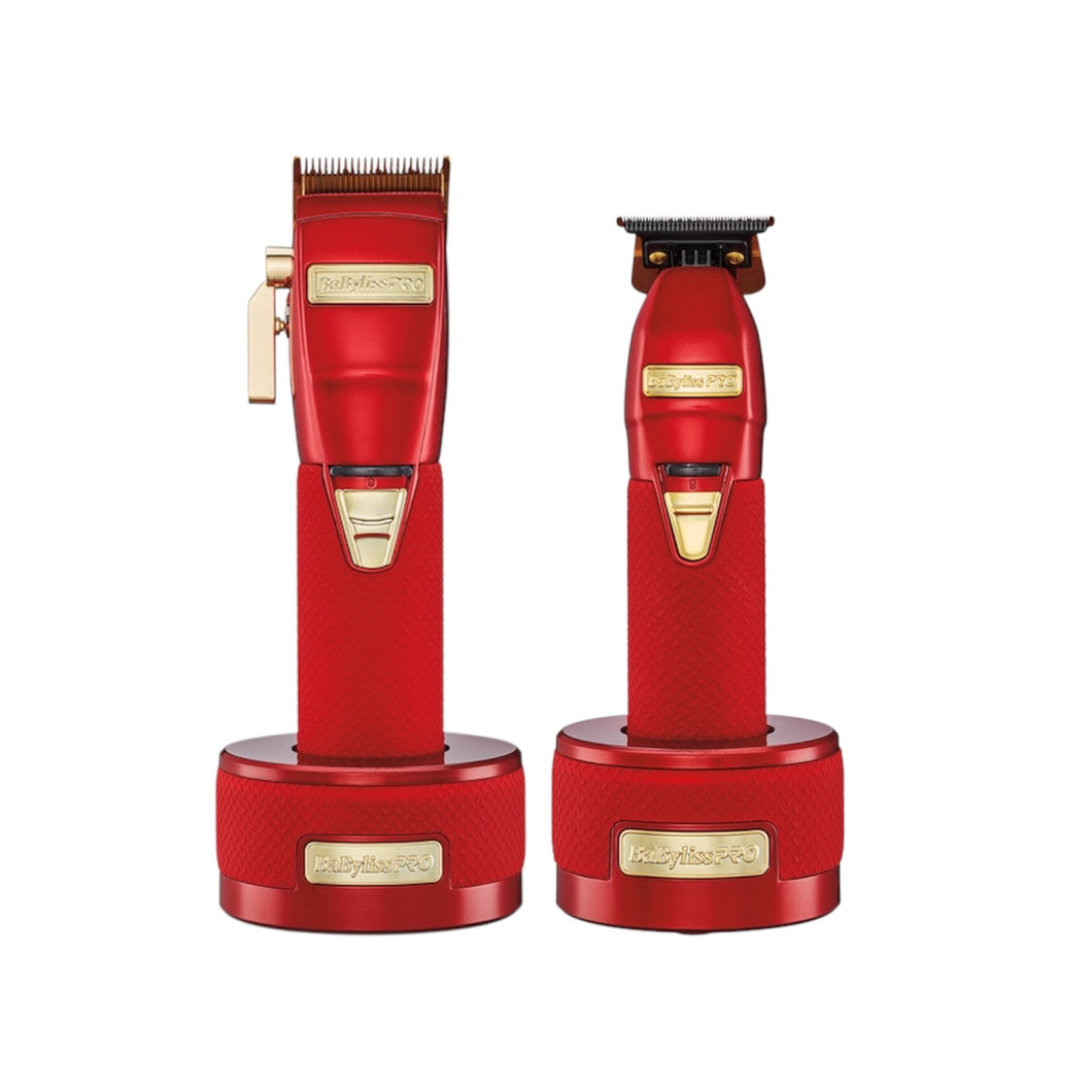 Babyliss Pro LimitedFX Boost+ Clipper Trimmer Set - Red
