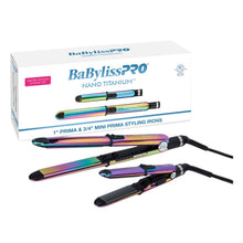 Load image into Gallery viewer, BaBylissPRO Nano Titanium™ Iridescent Prima3100 &amp; Prima2000 Styling Irons Prepack
