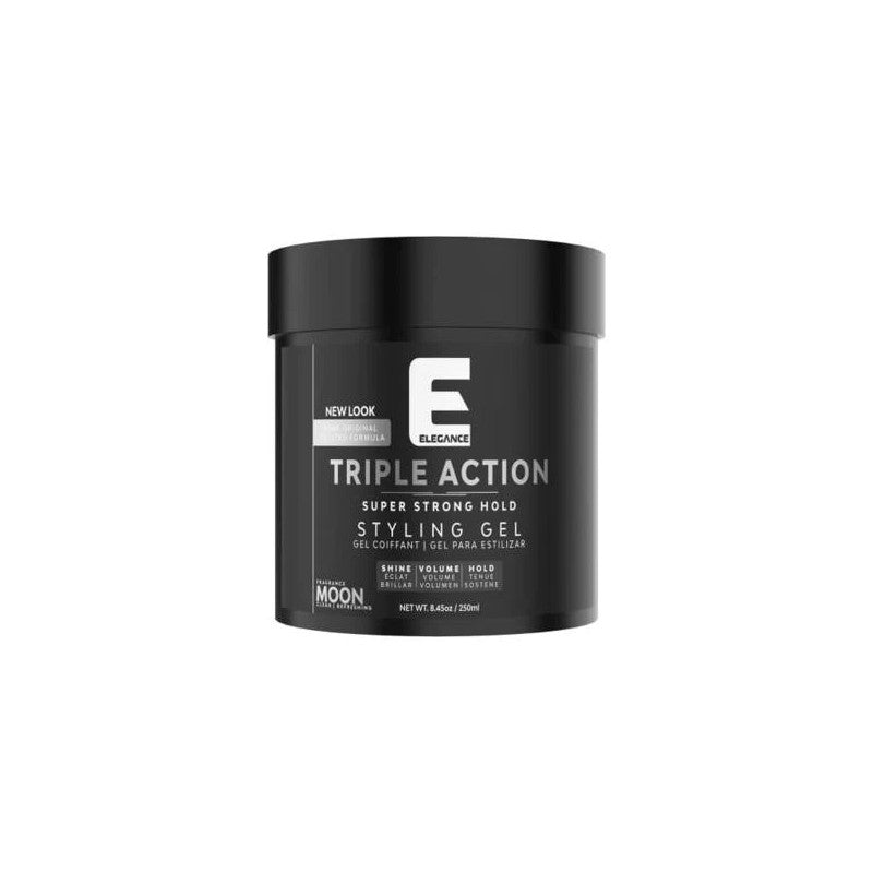 Elegance Triple Action Super Strong Hold Styling Gel Moon 250 ml | 8.4 ...