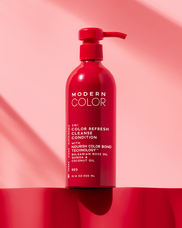 MODERN COLOR 3 In 1 Color Refresh, Cleanse Conditioner- Red