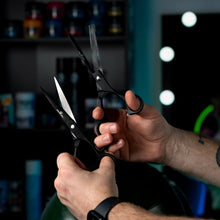 Load image into Gallery viewer, Rolda - Hair Cutting Scissors and Thinning Shears - Black | Right Hand #7’’
