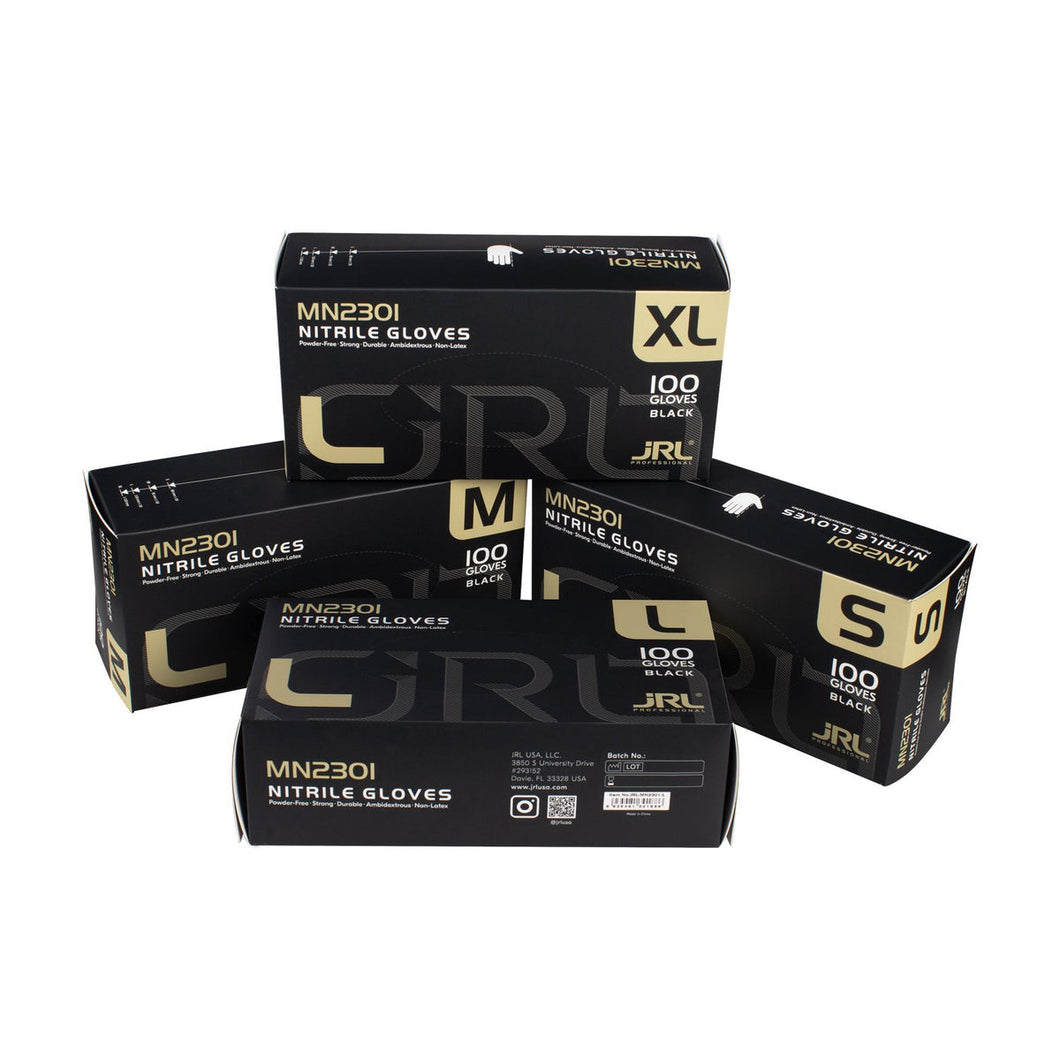 JRL Professional Nitrile Gloves - Black (100ct)