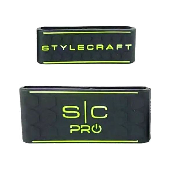 StyleCraft Clipper & Trimmer Grip Set Black w/Green