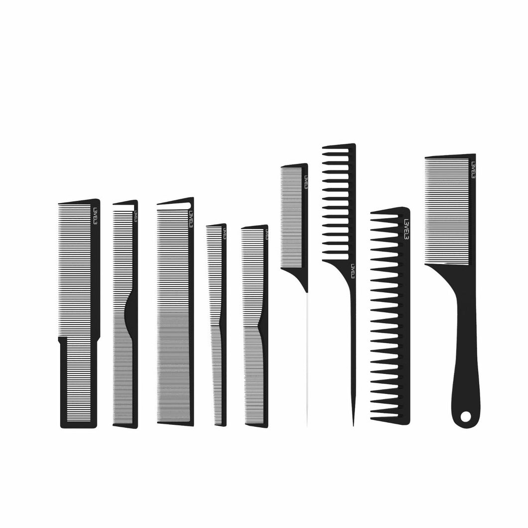 Level 3 Hair Comb Set 9 Pack