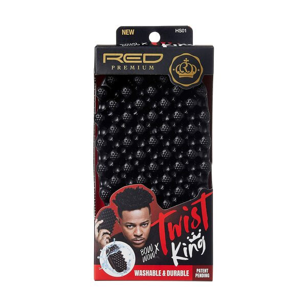 Red Premium Bow Wow X Twist King Luxury Twist Styler Washable and Durable Twist Brush for Afro Curl- HS01