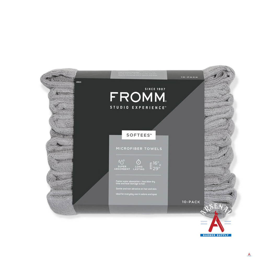 Fromm Studio Experience Softees Microfiber Towels - Grey 10 Pack